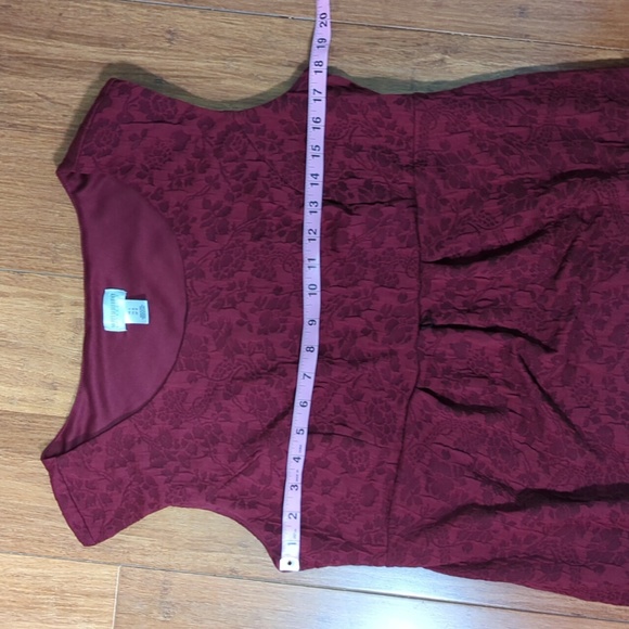 Motherhood Maternity Sleeveless Burgundy Floral Dress - Picture 8 of 13